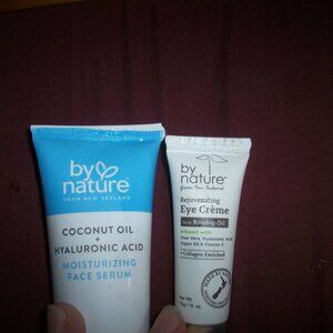 By Nature Coconut Oil + Hyaluronic Acid Day Creme & Rejuvenating Eye Creme, used